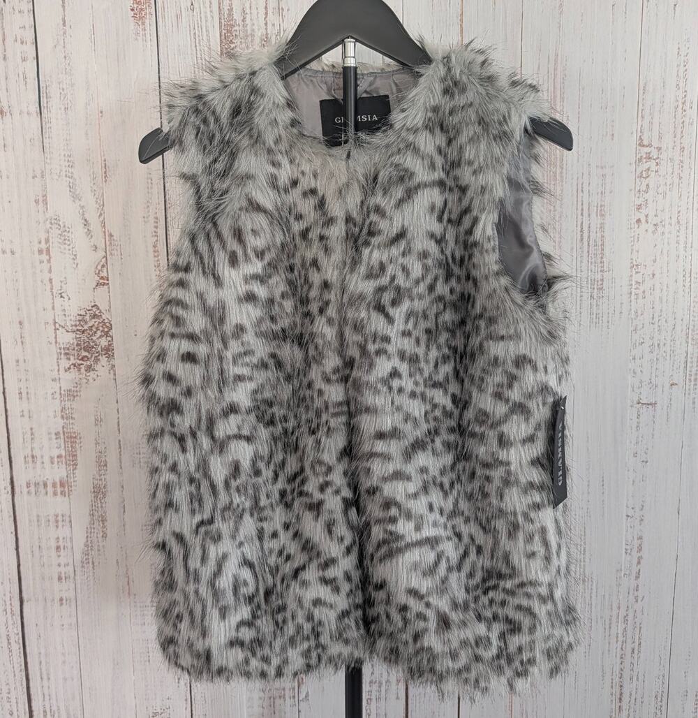 Glamsia Vest Womens L Gray Quilted Sleeveless NWT Cottagecore Whimsigoth Boho
